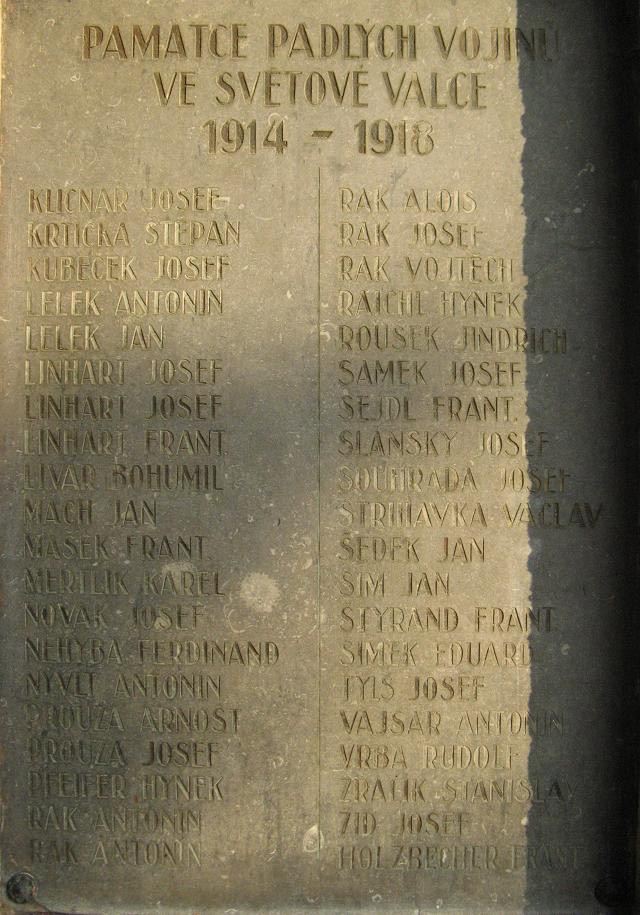 Pamětní deska padlým v 1.světové válce_2